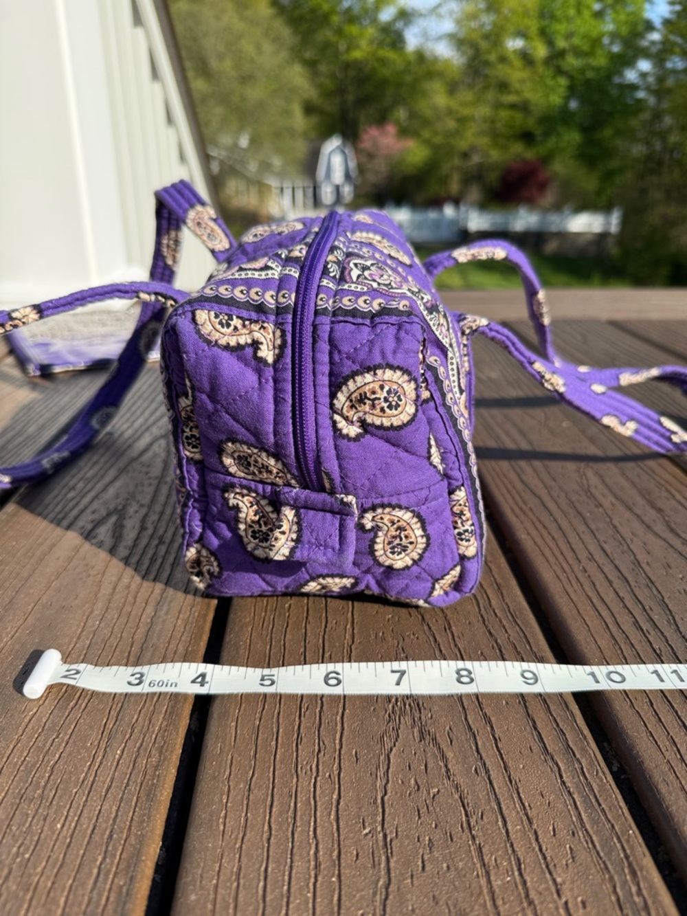 Vera Bradley Purple Quilted Paisley Print “Simply Violet” with pencil case - Picture 4 of 7